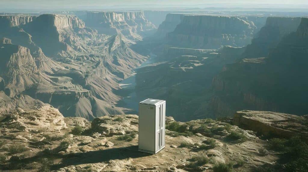 Data server in a canyon